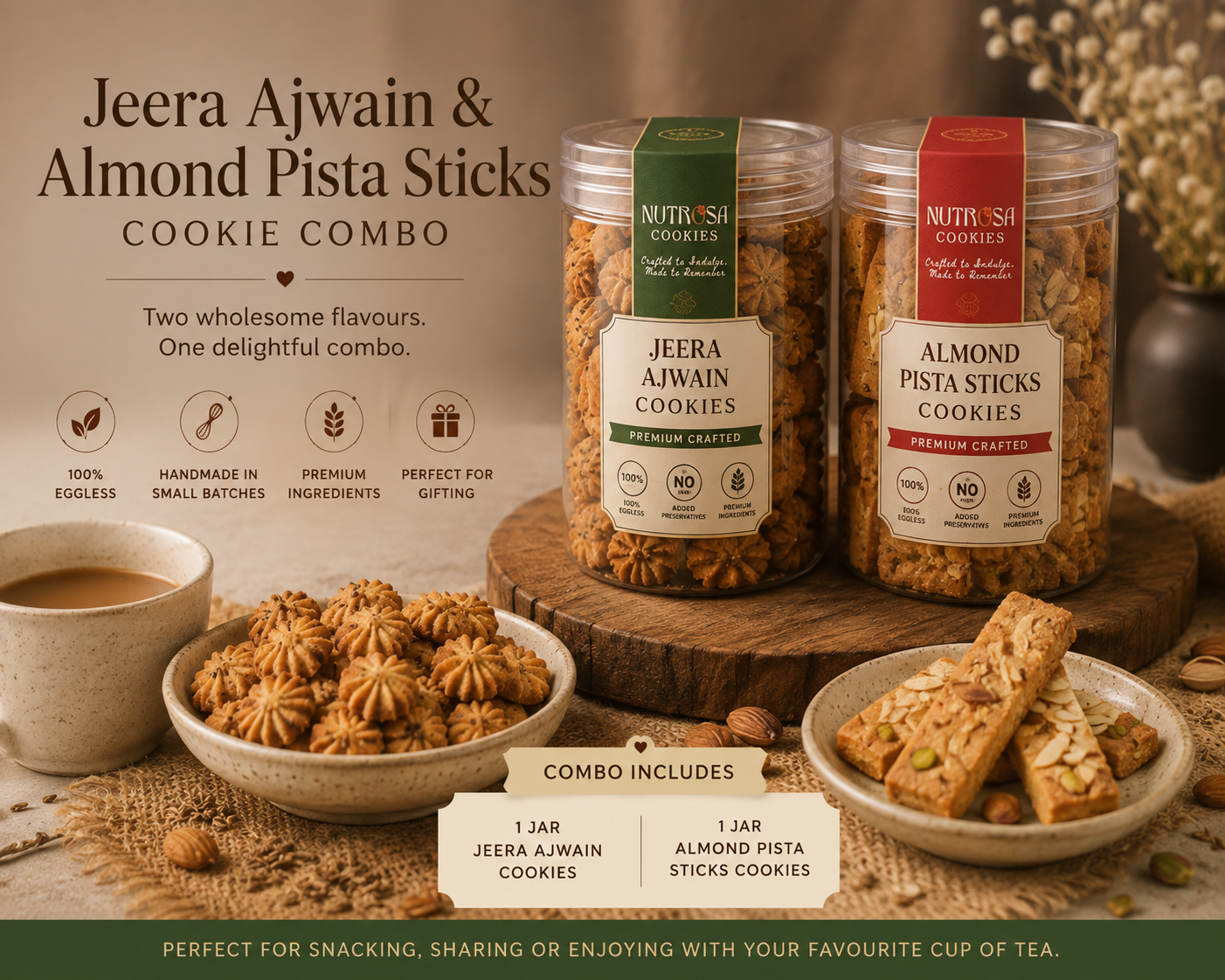Almond Pista Sticks & Jeera Ajwain Cookies Combo