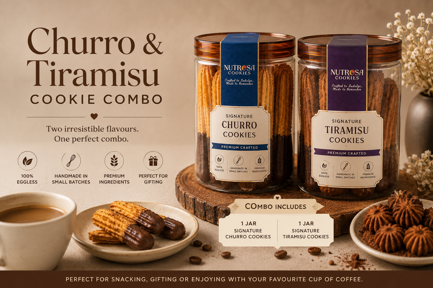 Churro & Tiramisu Cookie Duo