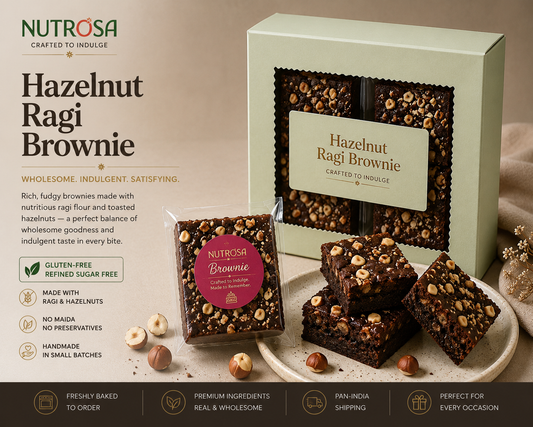 Hazelnut Ragi Brownie